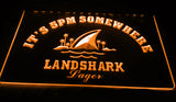 FREE Landshark Lager It's 5pm Somewhere LED Sign - Orange - TheLedHeroes