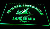 FREE Landshark Lager It's 5pm Somewhere LED Sign - Green - TheLedHeroes