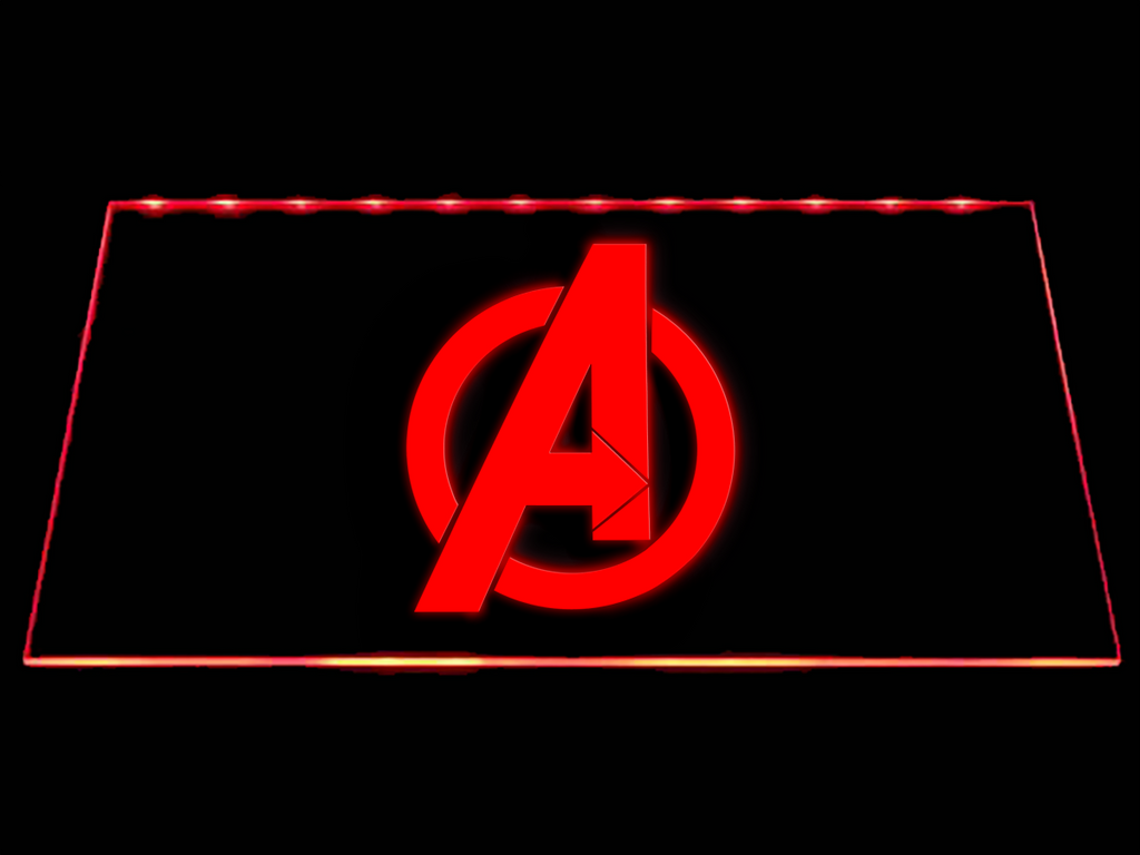 FREE Avengers LED Sign - Red - TheLedHeroes