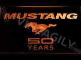 Mustang 50 Years LED Sign - Orange - TheLedHeroes