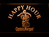 Captain Morgan Happy Hour LED Neon Sign Electrical - Orange - TheLedHeroes