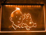FREE The Adventures of Tintin LED Sign - Orange - TheLedHeroes