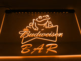 FREE Budweiser Frog Bar LED Sign - Orange - TheLedHeroes