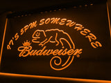 Budweiser Chameleon It's 5pm Somewhere LED Neon Sign Electrical - Orange - TheLedHeroes