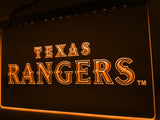 Texas Rangers (4) LED Neon Sign Electrical - Orange - TheLedHeroes