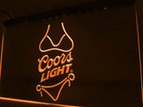 Coors Light Bikini LED Neon Sign USB - Orange - TheLedHeroes