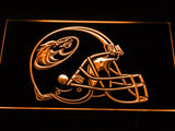 Austin Wranglers Helmet LED Neon Sign USB - Orange - TheLedHeroes