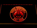 Milwaukee bucks 2 LED Sign - Orange - TheLedHeroes