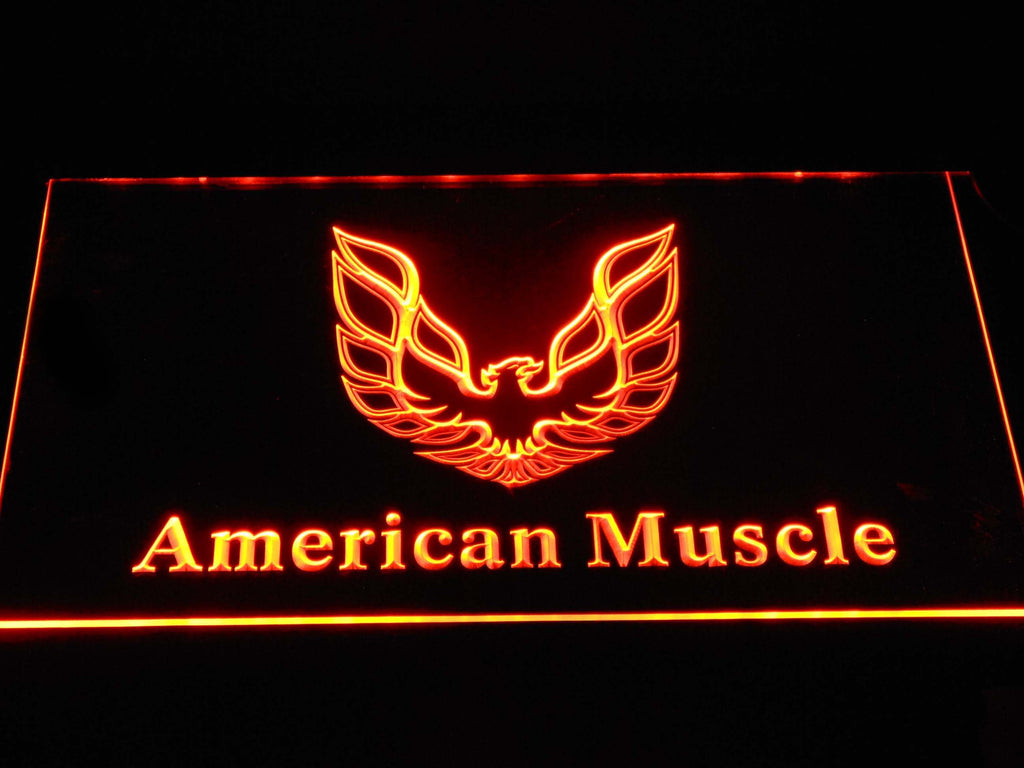 American Muscle Cars 2 LED Neon Sign Electrical - Orange - TheLedHeroes