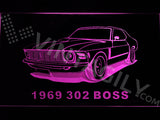 Ford 302 Boss 1969 LED Sign - Purple - TheLedHeroes