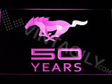 Mustang 50 Years 2 LED Sign - Purple - TheLedHeroes