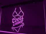 Coors Light Bikini LED Neon Sign USB - Purple - TheLedHeroes