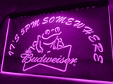 Budweiser Frog It's 5pm Somewhere LED Neon Sign USB - Purple - TheLedHeroes
