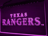 Texas Rangers (4) LED Neon Sign USB - Purple - TheLedHeroes