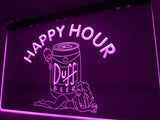 Duff Happy Hour (2) LED Neon Sign Electrical - Purple - TheLedHeroes