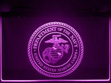 United States Marine Corps LED Neon Sign Electrical - Purple - TheLedHeroes