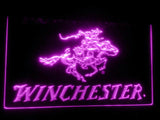 Winchester Firearms Gun Logo LED Neon Sign Electrical - Purple - TheLedHeroes