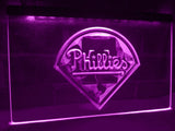 Philadelphia Phillies LED Neon Sign USB - Purple - TheLedHeroes