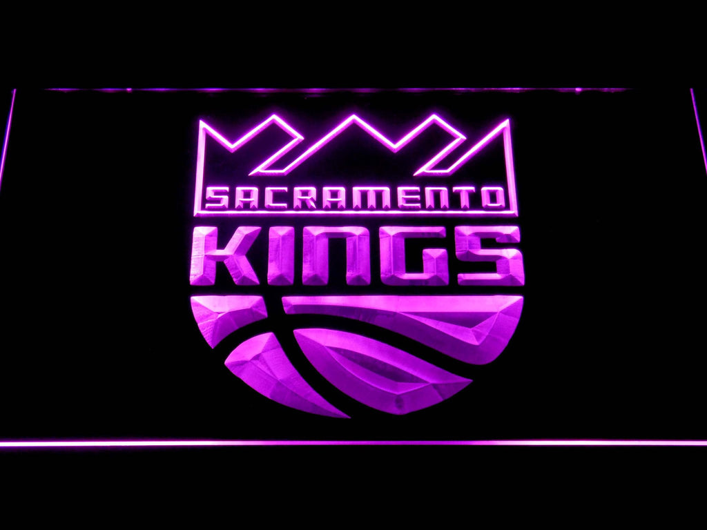 Sacramento Kings 2 LED Neon Sign USB - Purple - TheLedHeroes