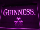 Guinness Beer Shamrock (2) LED Neon Sign USB - Purple - TheLedHeroes