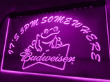 FREE Budweiser Frog It's 5pm Somewhere LED Sign - Purple - TheLedHeroes