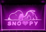 FREE Snoopy Peanuts LED Sign - Purple - TheLedHeroes