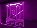 Duff Open LED Neon Sign Electrical - Purple - TheLedHeroes