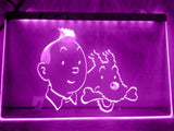 The Adventures of Tintin LED Neon Sign USB - Purple - TheLedHeroes