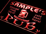 Neighborhood Pub Name Personalized Custom LED Sign - Red - TheLedHeroes