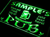 Neighborhood Pub Name Personalized Custom LED Sign - Green - TheLedHeroes