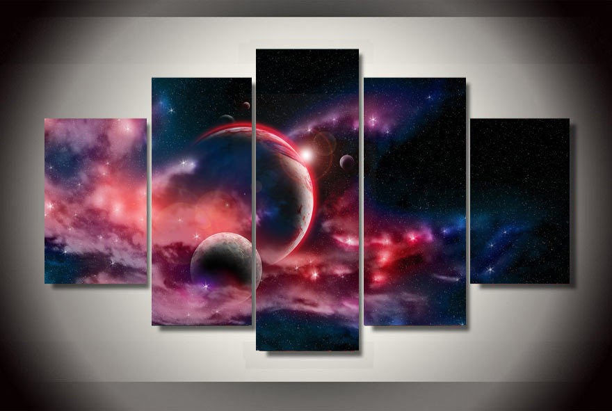 Fantasy universe 5 Pcs Wall Canvas -  - TheLedHeroes