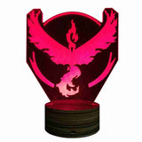 Pokemon Go Collection Team Mystic/Team Valor/Team Instinct 3D LED LAMP - Team Valor - TheLedHeroes