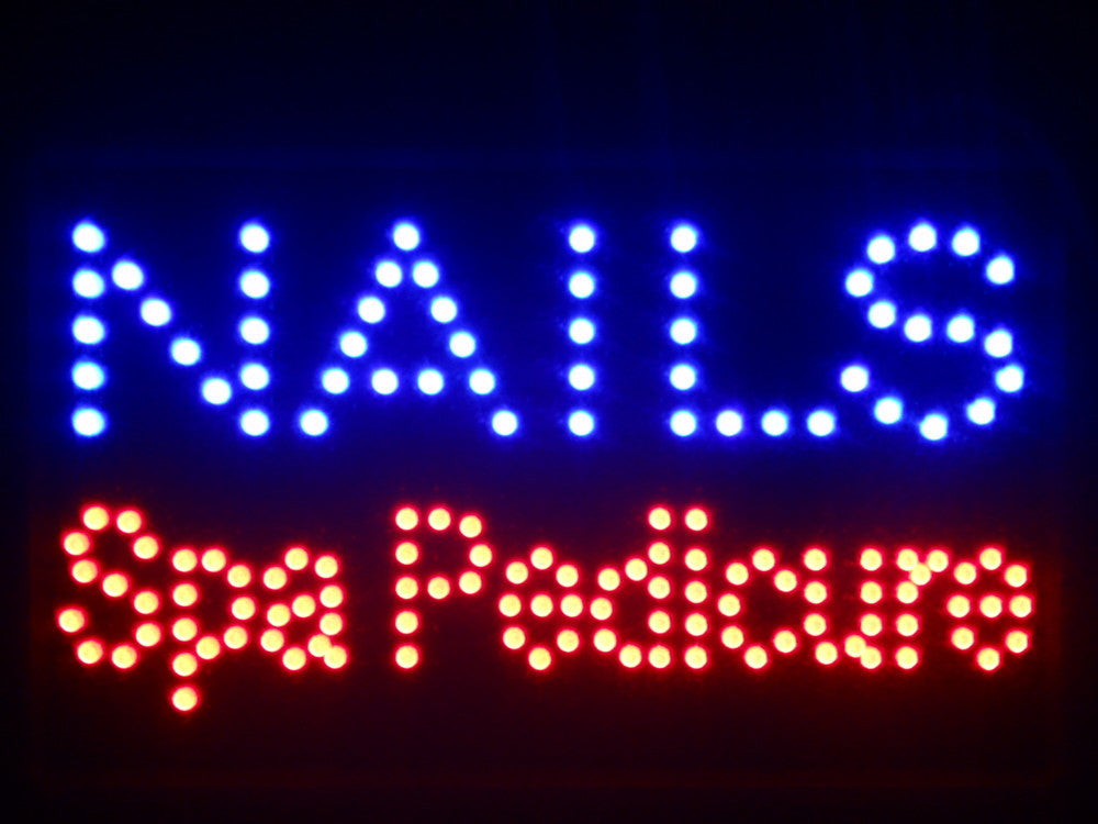 FREE Nails Spa Pedicure LED Sign 16" x 10" -  - TheLedHeroes