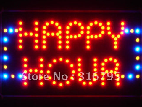 Happy Hour Bar Beer LED Sign -  - TheLedHeroes