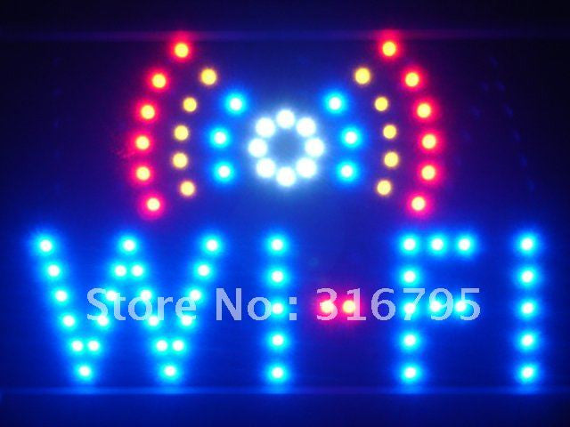 Wi-Fi Internet Cafe Bar LED Sign -  - TheLedHeroes