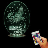 Merry Christmas Jingle Bells Santa Claus 3D LED LAMP -  - TheLedHeroes