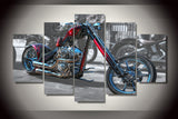 Motorcycle 5 Pcs Wall Canvas -  - TheLedHeroes