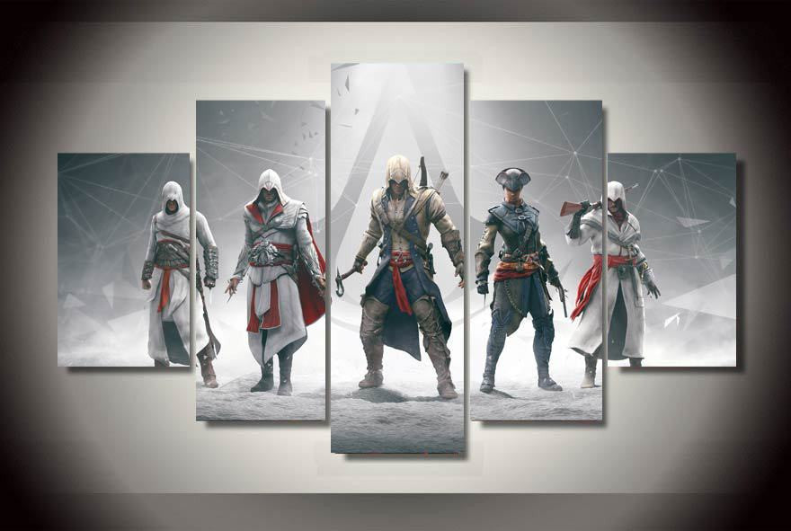 Assassin's creed 5 Pcs Wall Canvas -  - TheLedHeroes