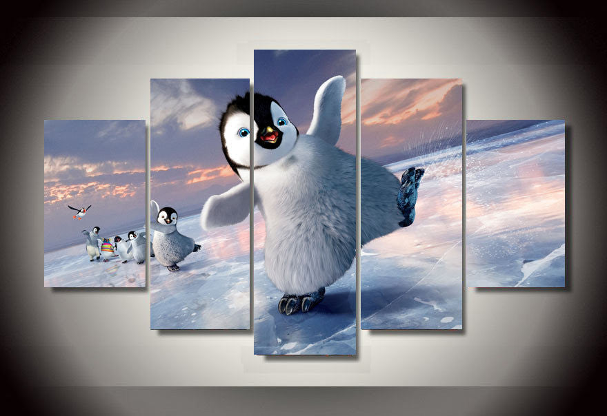 Happy Feet 5 Pcs Wall Canvas -  - TheLedHeroes