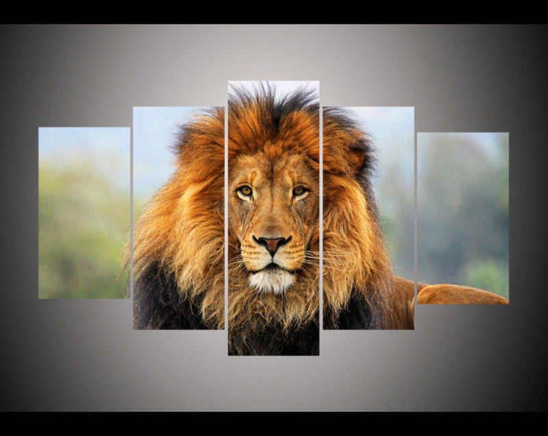 Lion 5 Pcs Wall Canvas -  - TheLedHeroes