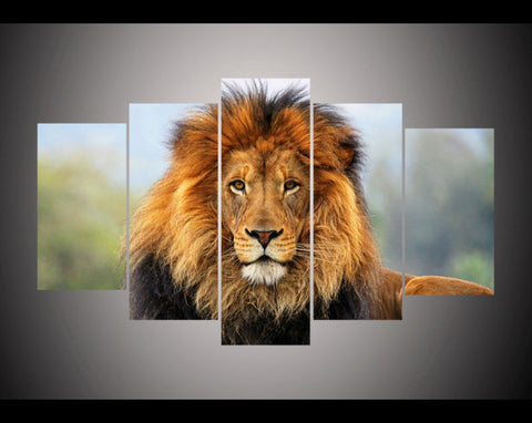 Lion 5 Pcs Wall Canvas -  - TheLedHeroes