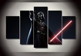 Star Wars Dark Vador 5 Pcs Wall Canvas -  - TheLedHeroes