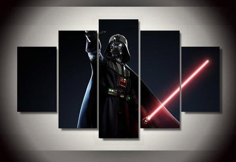 Star Wars Dark Vador 5 Pcs Wall Canvas -  - TheLedHeroes