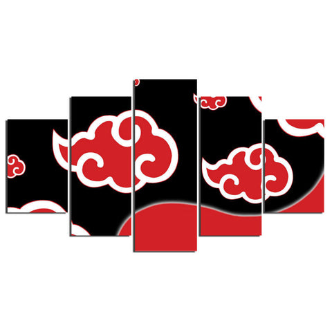 Naruto Shippuden Akatsuki 5 Pcs Wall Canvas -  - TheLedHeroes