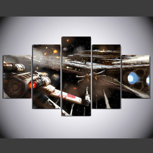 Star wars X wing 5 Pcs Wall Canvas -  - TheLedHeroes