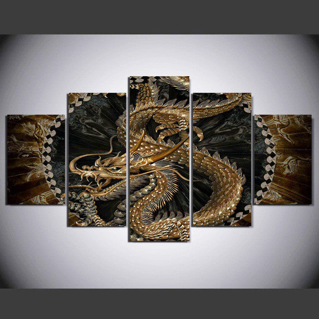 Dragon 5 Pcs Wall Canvas -  - TheLedHeroes