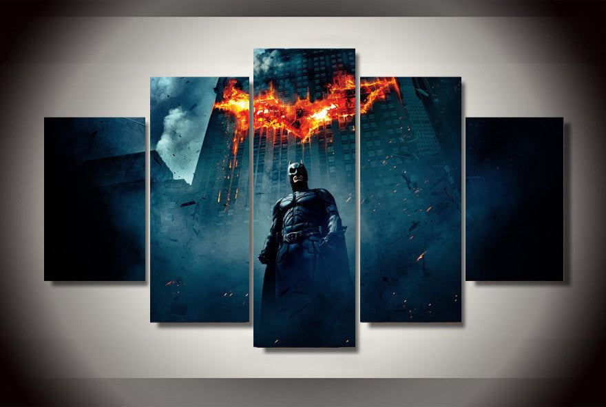 Batman begins 5 Pcs Wall Canvas -  - TheLedHeroes