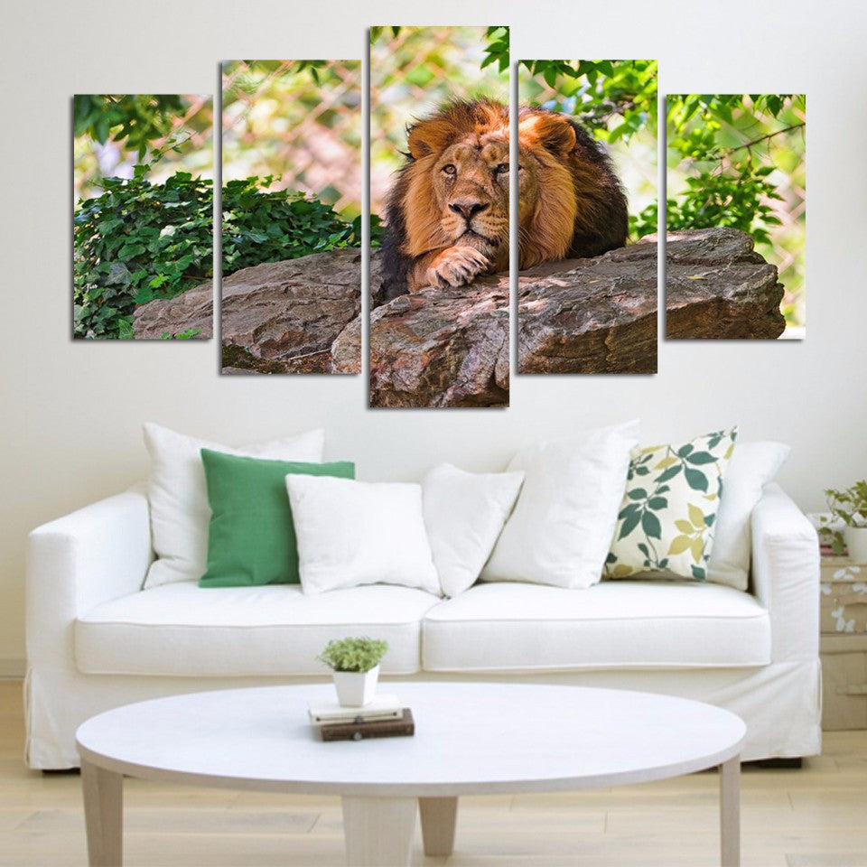 Lion 5 Pcs Wall Canvas -  - TheLedHeroes