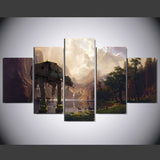 Star Wars AT-AT walker 5 Pcs Wall Canvas -  - TheLedHeroes
