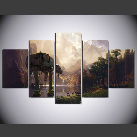 Star Wars AT-AT walker 5 Pcs Wall Canvas -  - TheLedHeroes